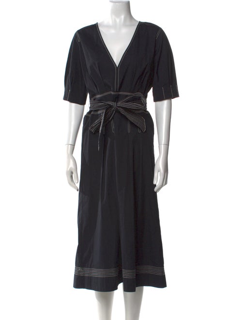 Veronica Beard V-Neck Midi Length Dress