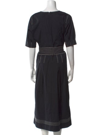 Veronica Beard V-Neck Midi Length Dress