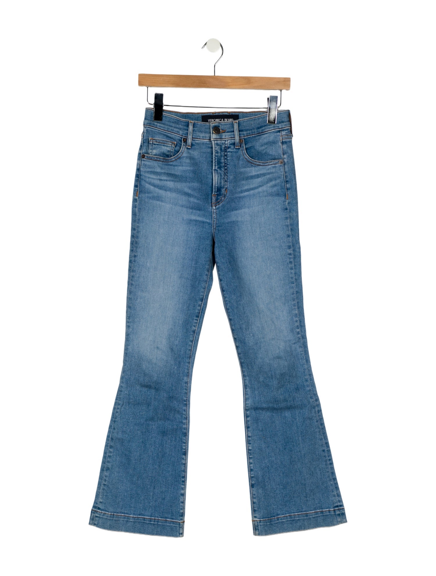 Veronica Beard Mid-Rise Wide Leg Jeans