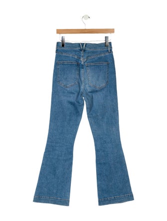 Veronica Beard Mid-Rise Wide Leg Jeans