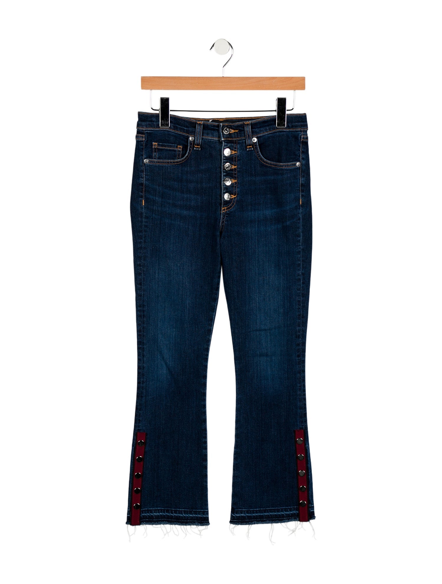 Veronica Beard Mid-Rise Straight Leg Jeans