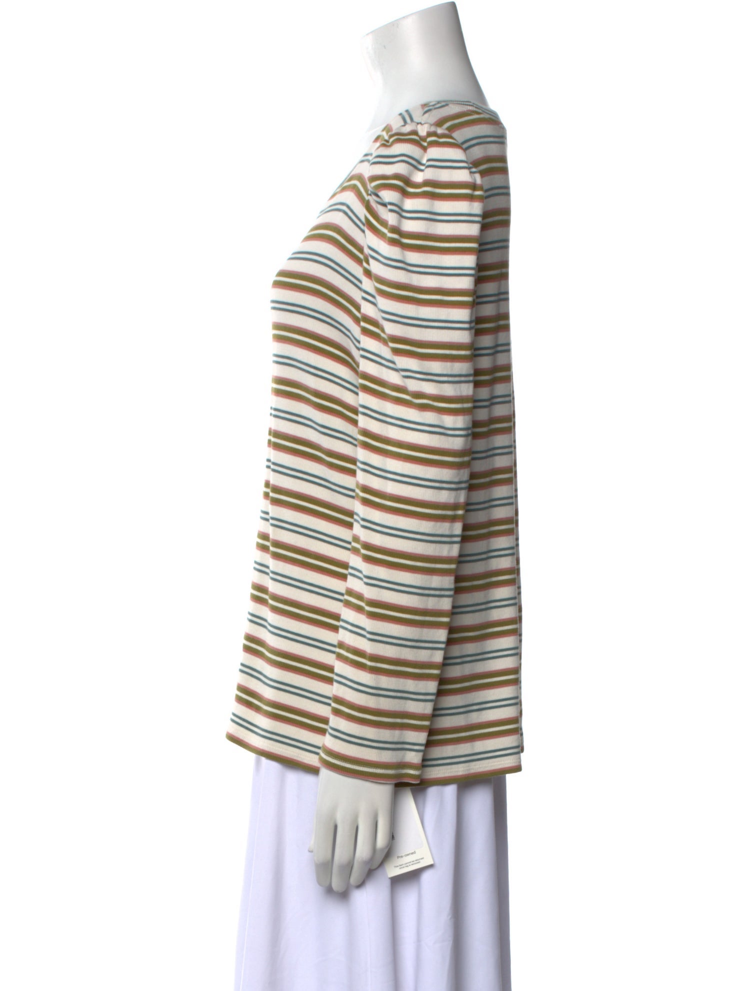 Veronica Beard Striped Scoop Neck T-Shirt