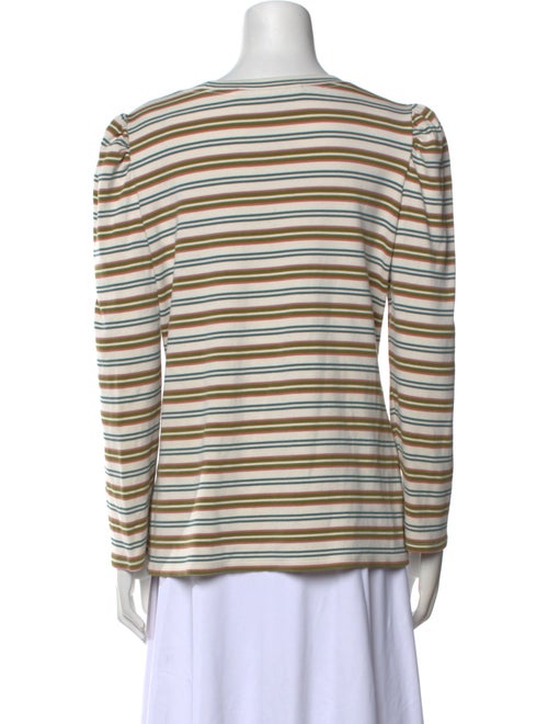 Veronica Beard Striped Scoop Neck T-Shirt