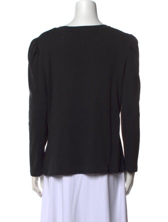 Veronica Beard Scoop Neck Long Sleeve Top