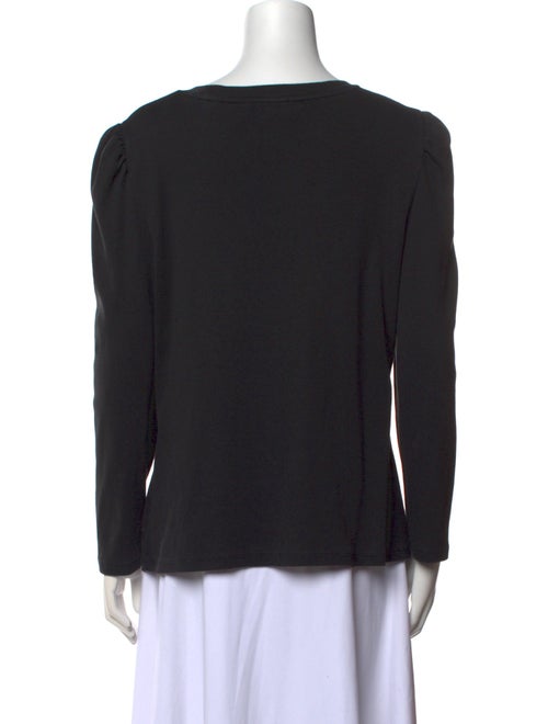 Veronica Beard Scoop Neck Long Sleeve Top
