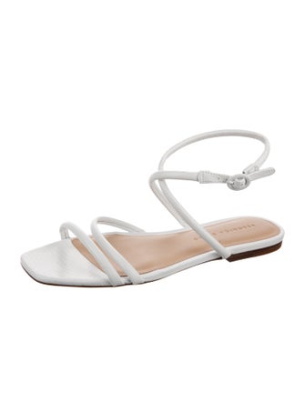 Veronica Beard Embossed Leather Sandals