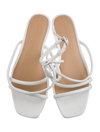 Veronica Beard Embossed Leather Sandals