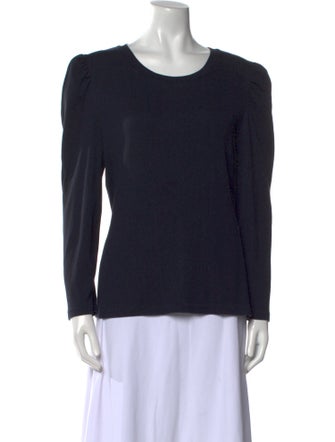 Veronica Beard Scoop Neck Long Sleeve Top
