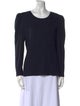 Veronica Beard Scoop Neck Long Sleeve Top