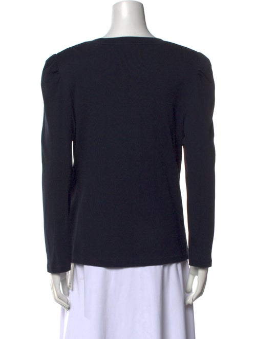 Veronica Beard Scoop Neck Long Sleeve Top