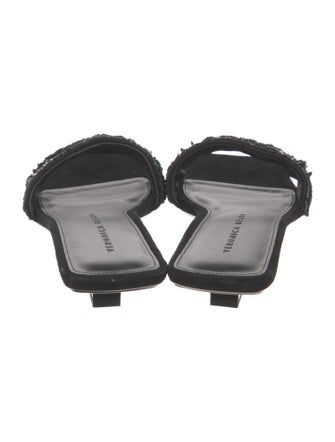 Veronica Beard Suede Sequin Embellishments Slides