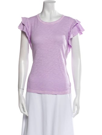 Veronica Beard Scoop Neck Short Sleeve T-Shirt