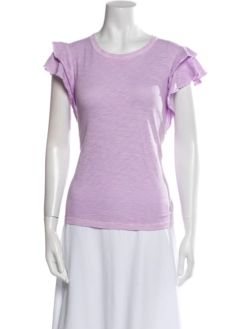 Veronica Beard Scoop Neck Short Sleeve T-Shirt