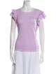 Veronica Beard Scoop Neck Short Sleeve T-Shirt