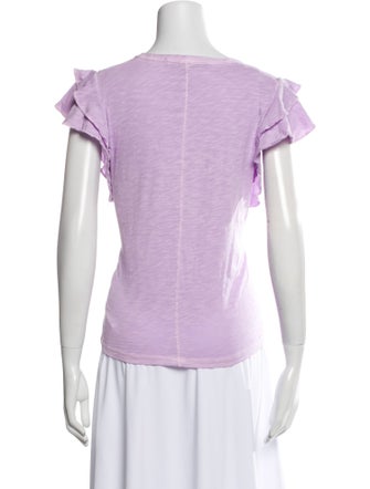 Veronica Beard Scoop Neck Short Sleeve T-Shirt