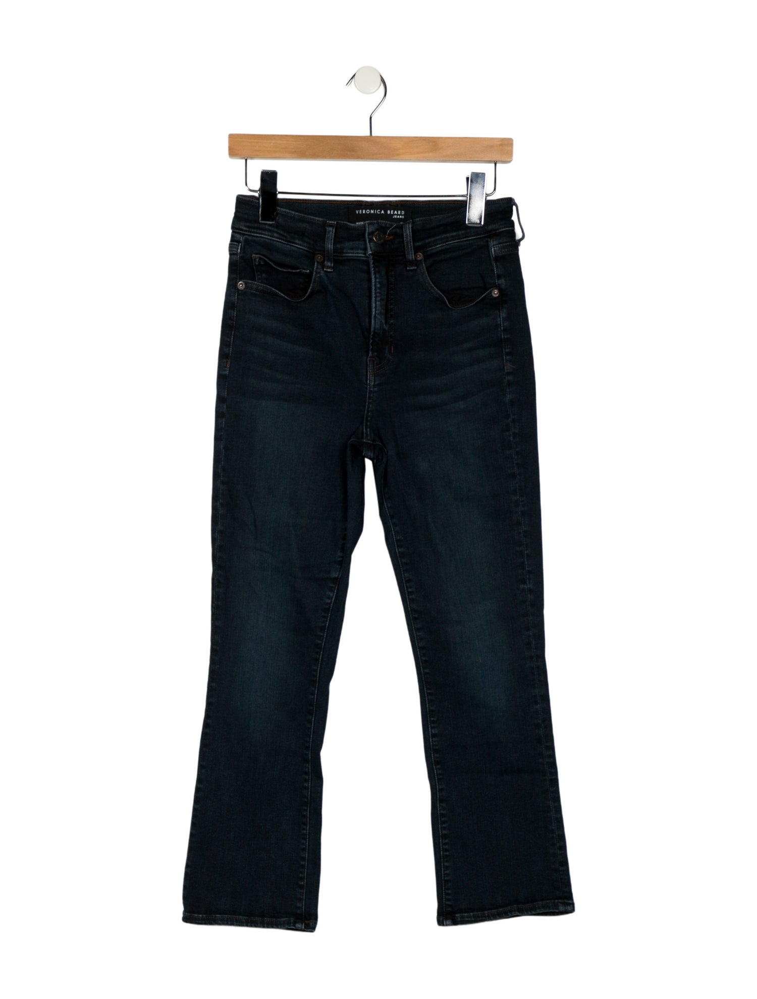 Veronica Beard High-Rise Straight Leg Jeans