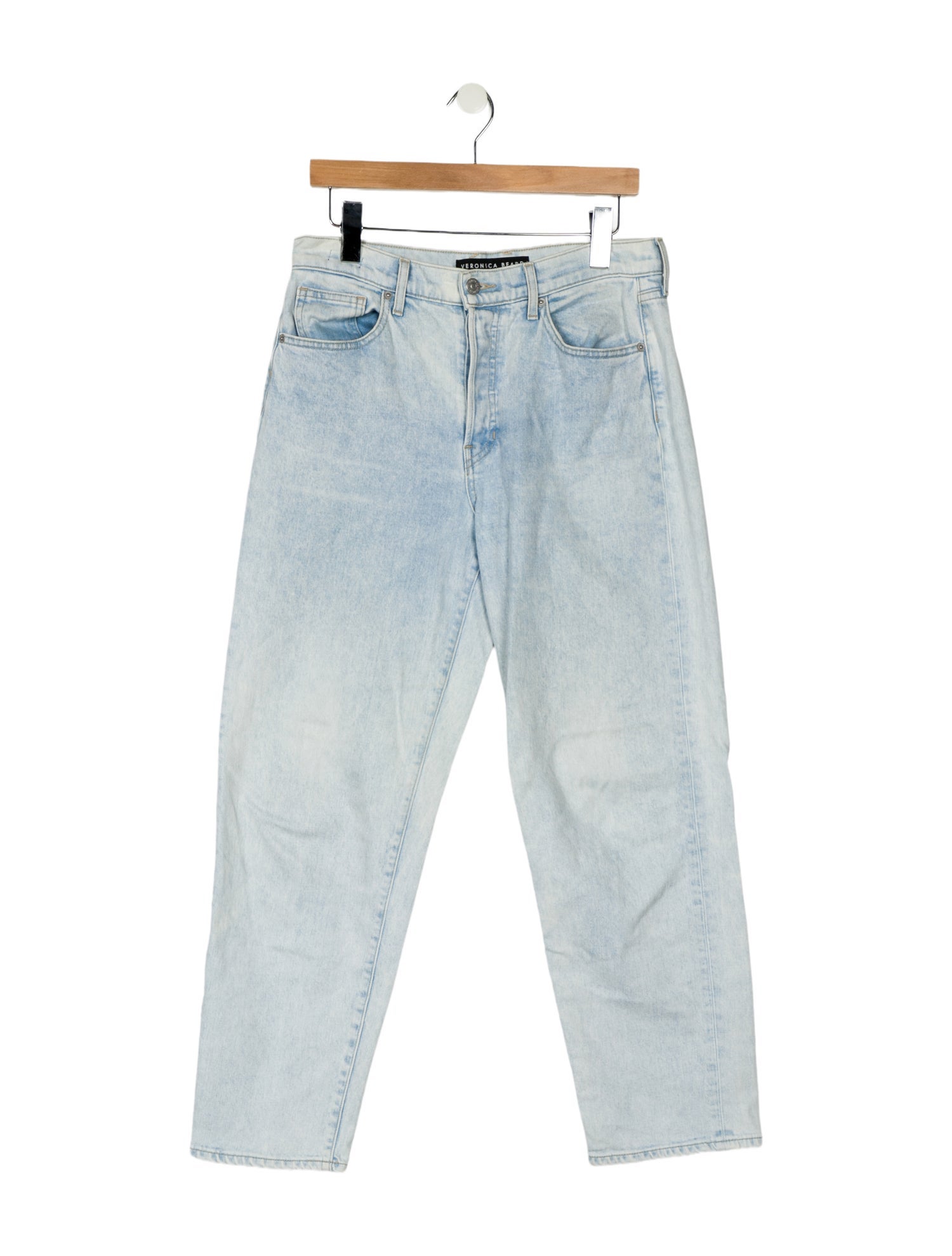 Veronica Beard High-Rise Straight Leg Jeans