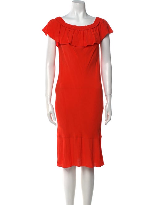 Veronica Beard Scoop Neck Midi Length Dress