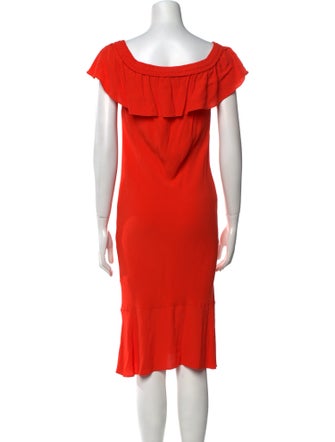 Veronica Beard Scoop Neck Midi Length Dress