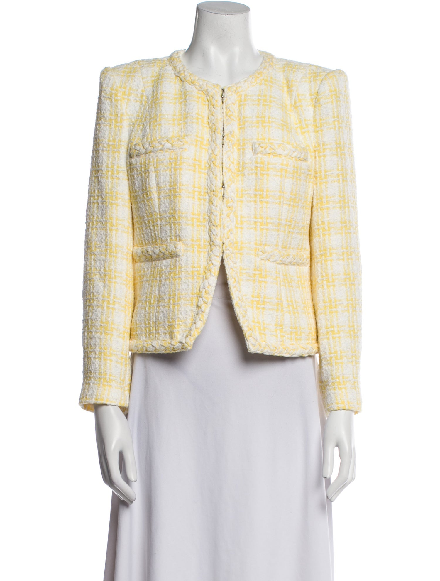 Veronica Beard Plaid Print Evening Jacket