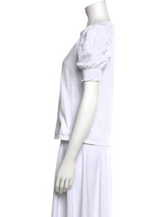 Veronica Beard Bateau Neckline Short Sleeve T-Shirt