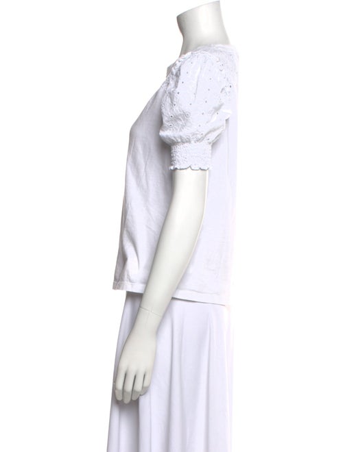 Veronica Beard Bateau Neckline Short Sleeve T-Shirt