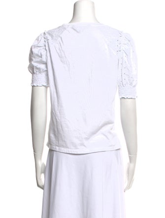 Veronica Beard Bateau Neckline Short Sleeve T-Shirt