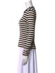 Veronica Beard Striped Crew Neck Sweatshirt