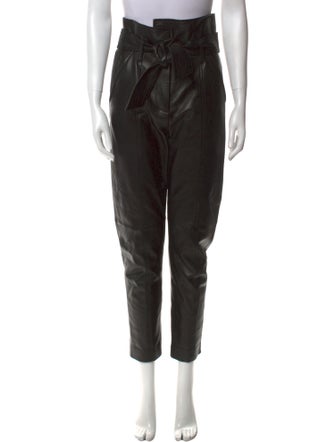 Veronica Beard Lamb Leather Skinny Leg Pants