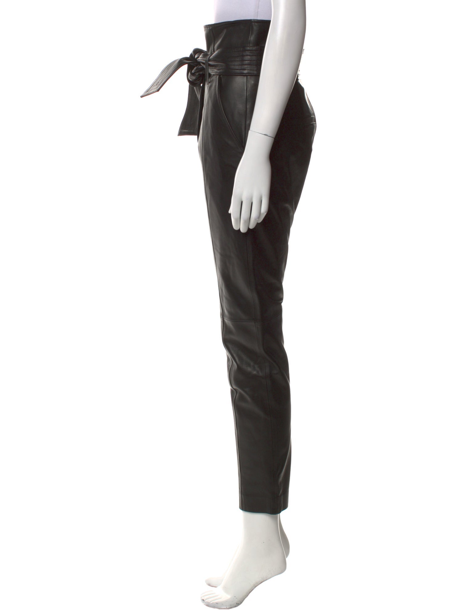 Veronica Beard Lamb Leather Skinny Leg Pants