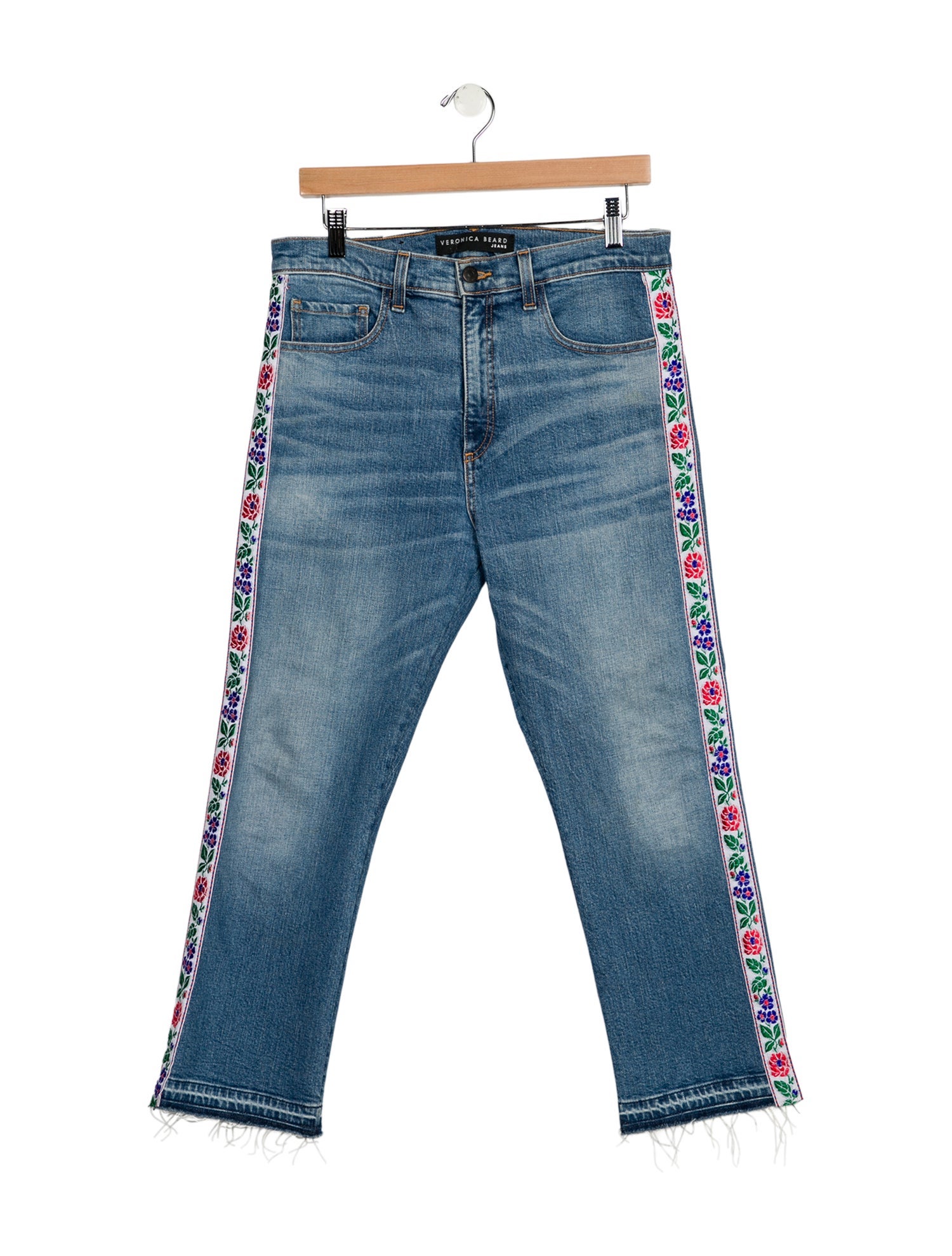 Veronica Beard High-Rise Straight Leg Jeans