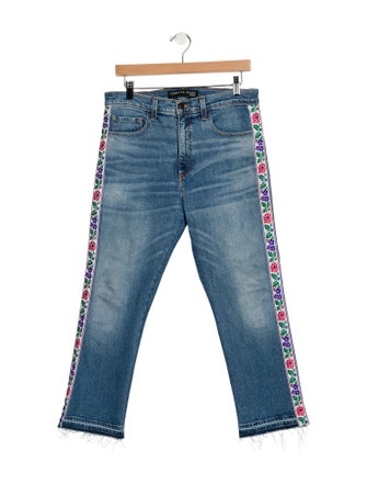 Veronica Beard High-Rise Straight Leg Jeans