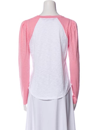 Veronica Beard Colorblock Pattern Scoop Neck T-Shirt