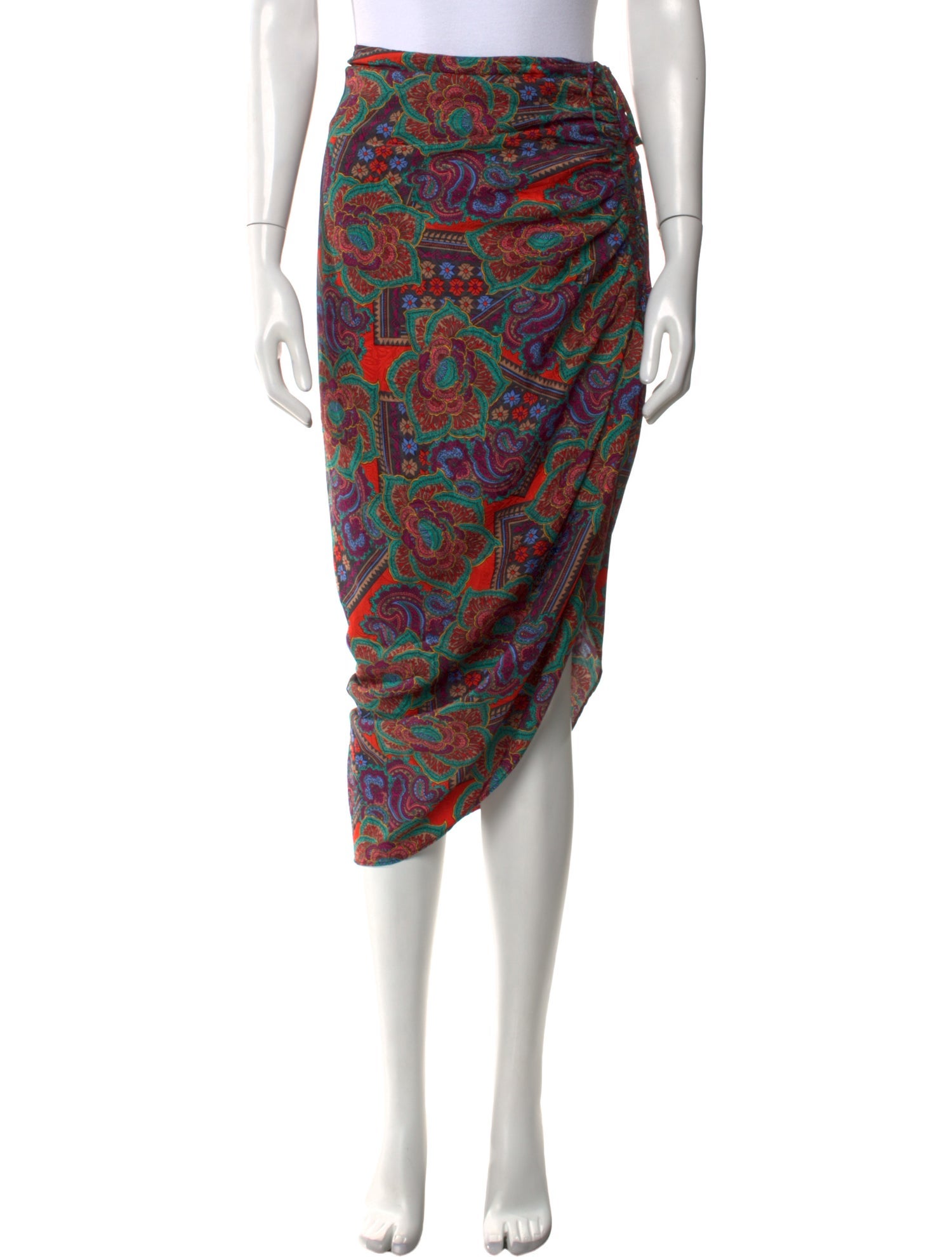 Veronica Beard Paisley Print Long Skirt