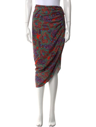 Veronica Beard Paisley Print Long Skirt