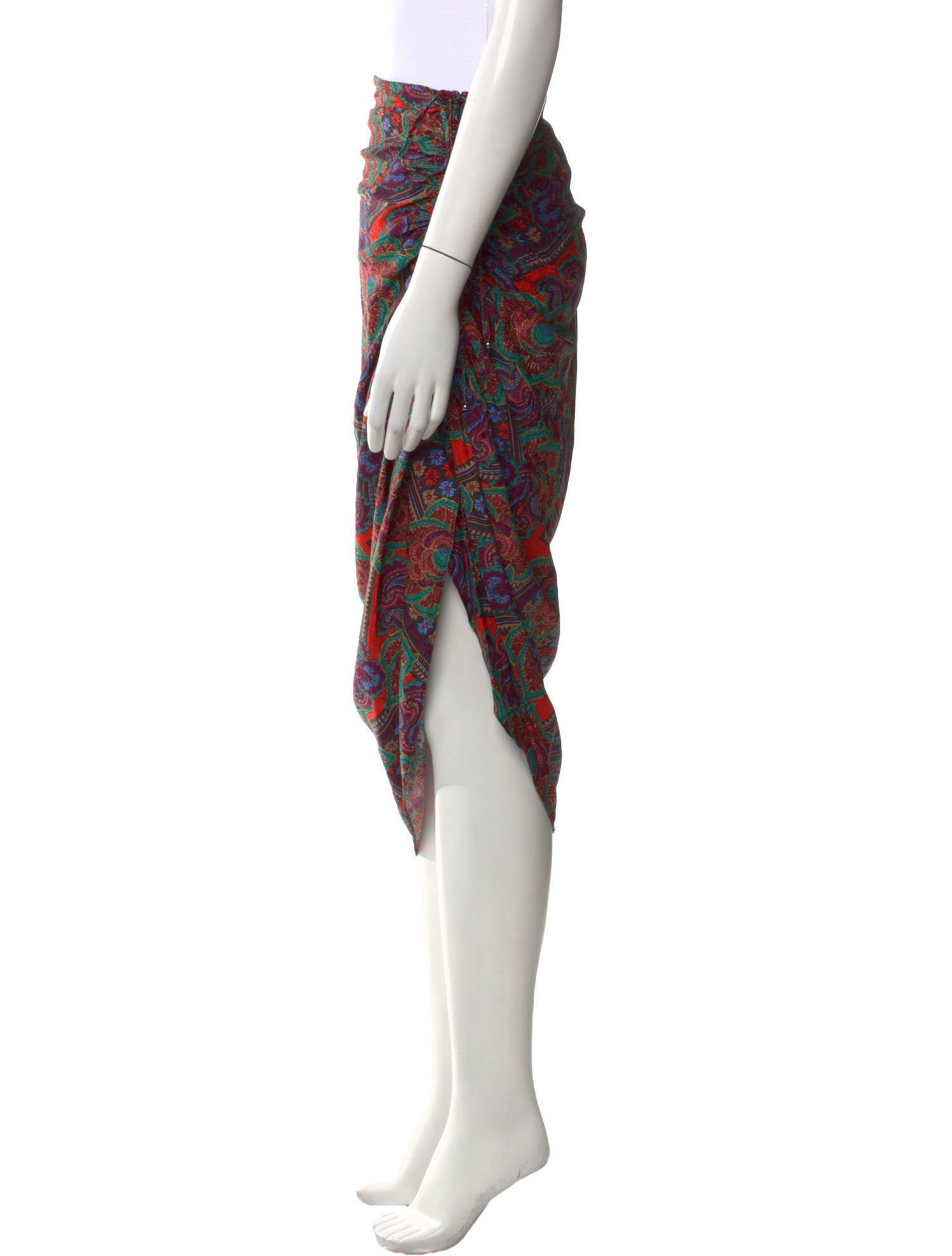 Veronica Beard Paisley Print Long Skirt