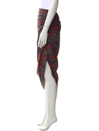 Veronica Beard Paisley Print Long Skirt