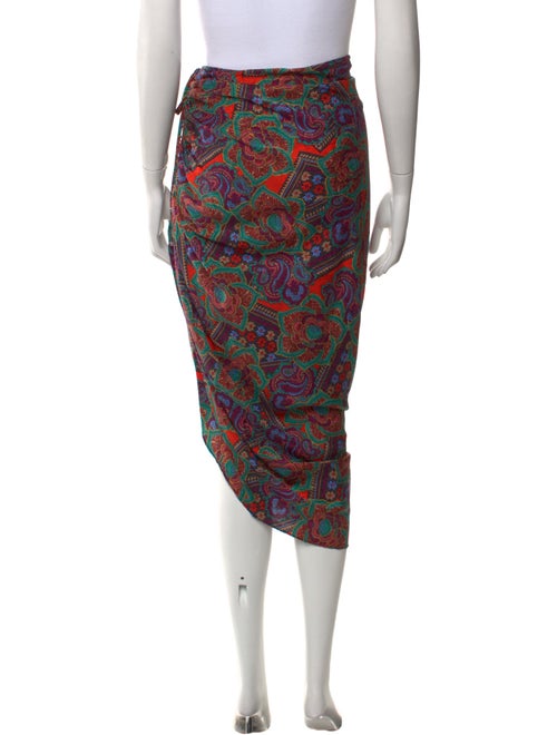 Veronica Beard Paisley Print Long Skirt
