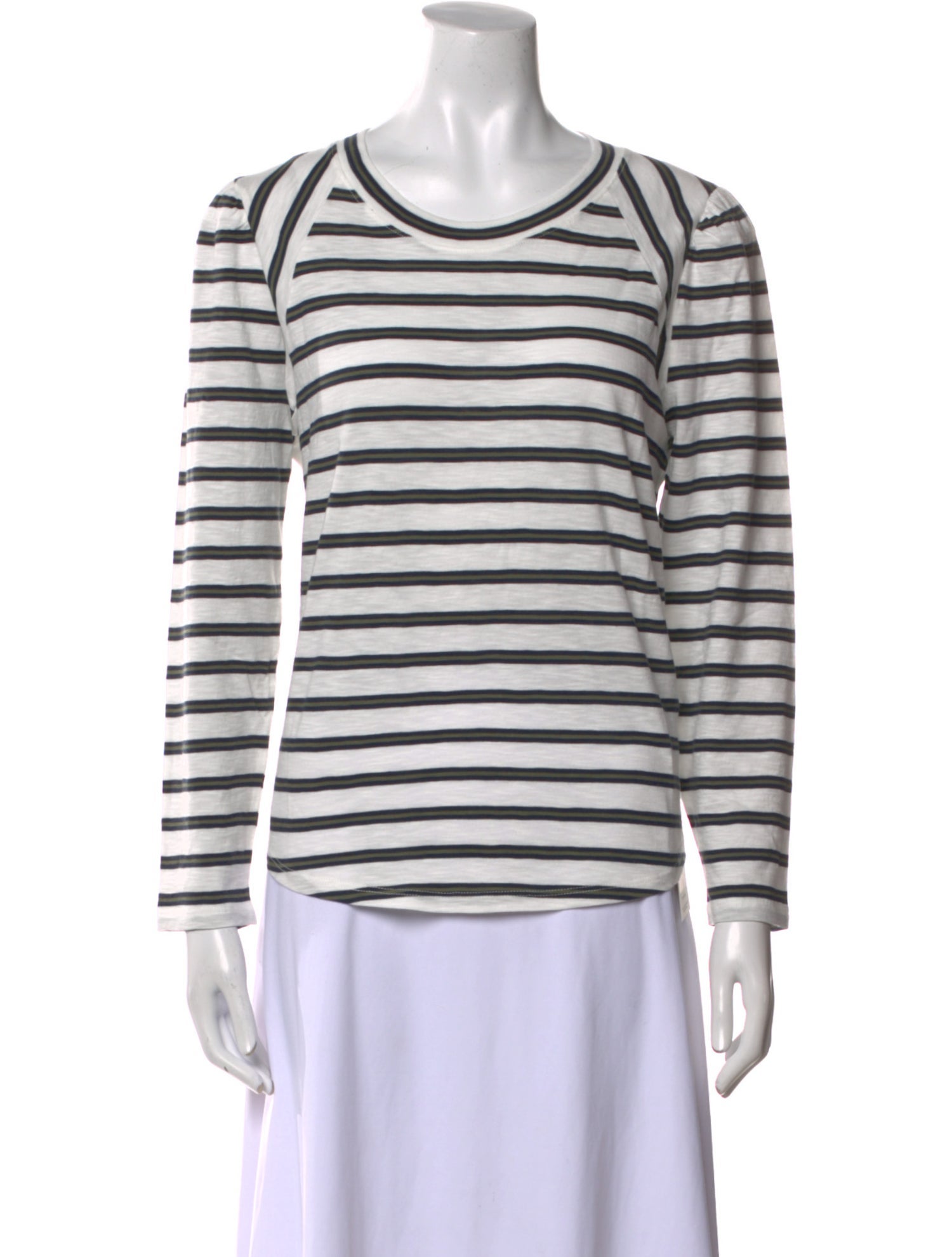 Veronica Beard Striped Scoop Neck Sweatshirt w/ Tags