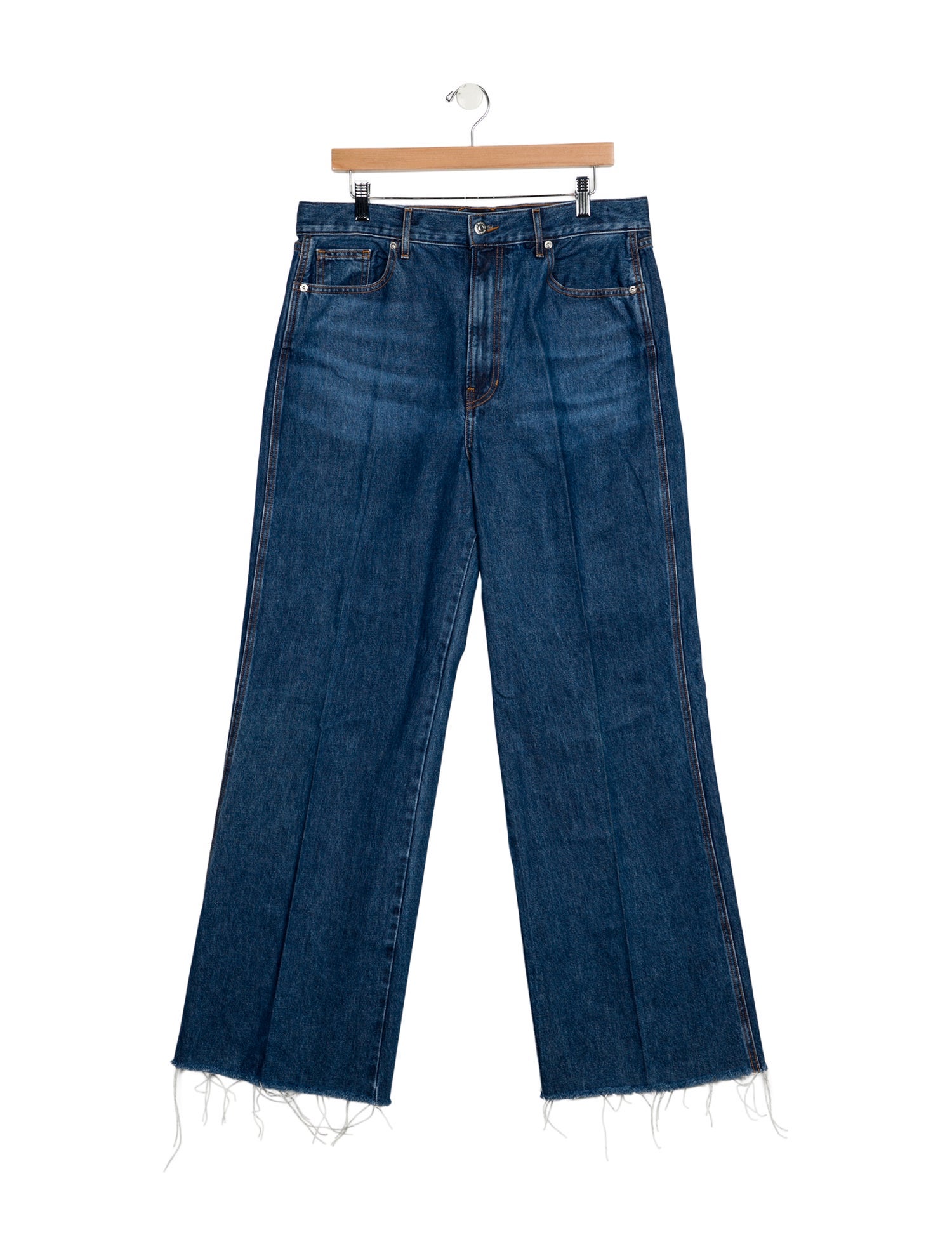 Veronica Beard High-Rise Wide Leg Jeans