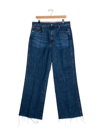 Veronica Beard High-Rise Wide Leg Jeans