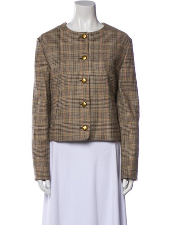 Veronica Beard Wool Houndstooth Print Evening Jacket