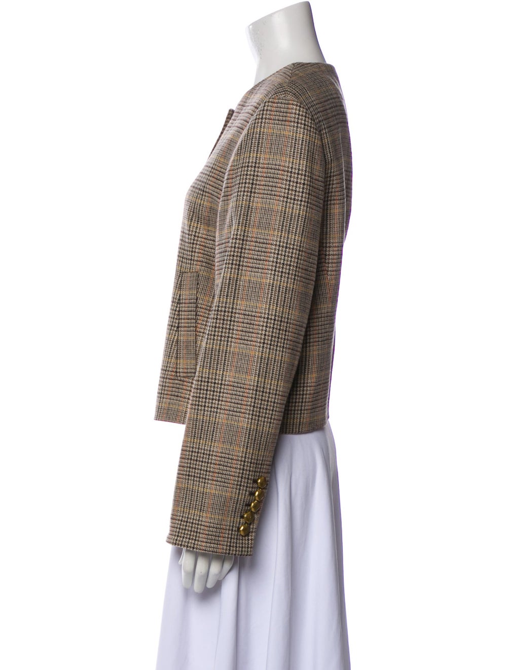 Veronica Beard Wool Houndstooth Print Evening Jac… - image 2