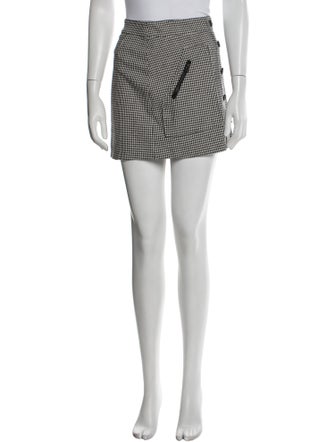 Veronica Beard Houndstooth Print Mini Skirt