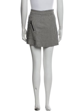 Veronica Beard Houndstooth Print Mini Skirt