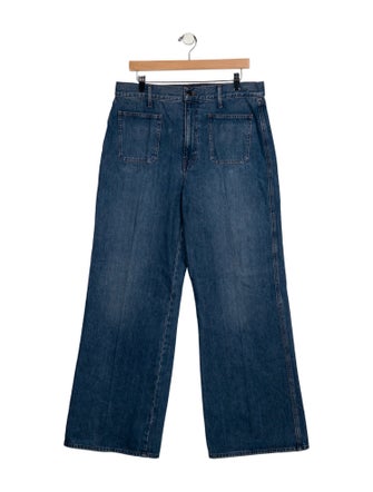 Veronica Beard High-Rise Wide Leg Jeans