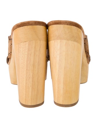 Veronica Beard Suede Lasercut Accents Slides