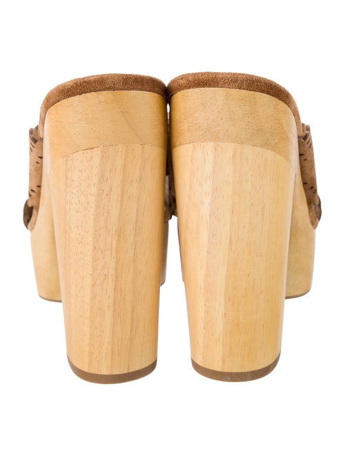 Veronica Beard Suede Lasercut Accents Slides