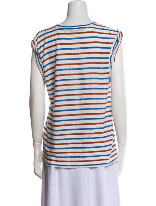 Veronica Beard Linen Striped T-Shirt