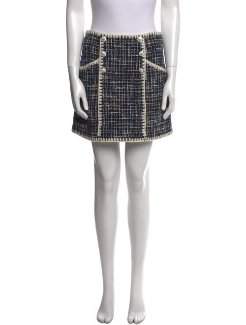Veronica Beard Plaid Print Mini Skirt